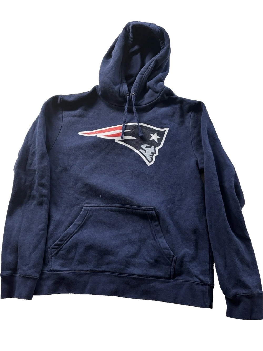 New England Patriots Tom Brady #12 Men's LARGE Hoodie Blue Fanatics *READ*